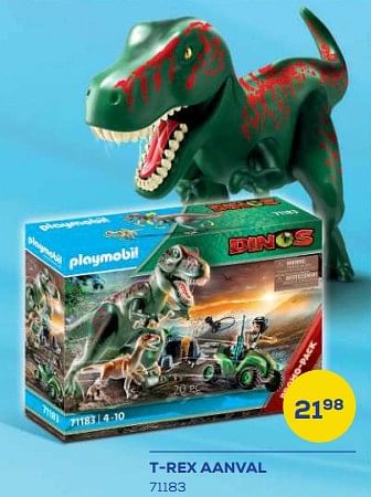 Aanbiedingen T-rex aanval 71183 - Playmobil - Geldig van 21/10/2022 tot 07/12/2022 bij Supra Bazar