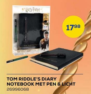 Aanbiedingen Tom riddle’s diary notebook met pen + licht - Huismerk - Supra Bazar - Geldig van 21/10/2022 tot 07/12/2022 bij Supra Bazar