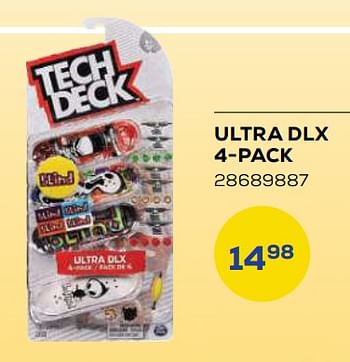 Aanbiedingen Ultra dlx 4-pack - Tech Deck - Geldig van 21/10/2022 tot 07/12/2022 bij Supra Bazar