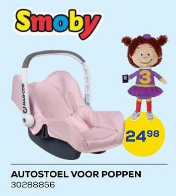 Aanbiedingen Autostoel voor poppen - Smoby - Geldig van 21/10/2022 tot 07/12/2022 bij Supra Bazar