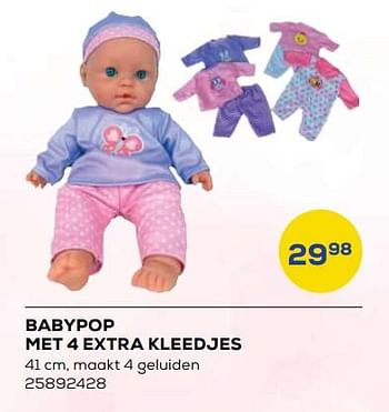 Aanbiedingen Babypop met 4 extra kleedjes - Huismerk - Supra Bazar - Geldig van 21/10/2022 tot 07/12/2022 bij Supra Bazar