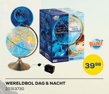 Aanbiedingen Wereldbol dag + nacht - Buki - Geldig van 21/10/2022 tot 07/12/2022 bij Supra Bazar