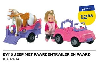 Aanbiedingen Evi’s jeep met paardentrailer en paard - Steffi Love - Geldig van 21/10/2022 tot 07/12/2022 bij Supra Bazar