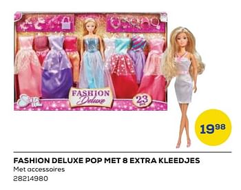 Aanbiedingen Fashion deluxe pop met 8 extra kleedjes - Steffi Love - Geldig van 21/10/2022 tot 07/12/2022 bij Supra Bazar