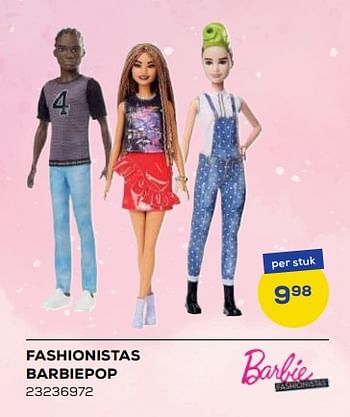 Aanbiedingen Fashionistas barbiepop - Mattel - Geldig van 21/10/2022 tot 07/12/2022 bij Supra Bazar