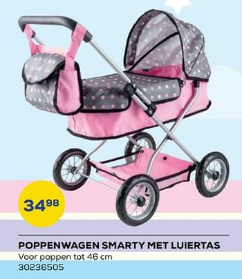 Aanbiedingen Poppenwagen smarty met luiertas - Bayer - Geldig van 21/10/2022 tot 07/12/2022 bij Supra Bazar