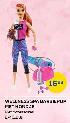 Aanbiedingen Wellness spa barbiepop met hondje - Mattel - Geldig van 21/10/2022 tot 07/12/2022 bij Supra Bazar