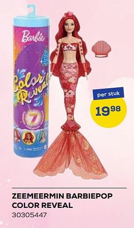 Aanbiedingen Zeemeermin barbiepop color reveal - Mattel - Geldig van 21/10/2022 tot 07/12/2022 bij Supra Bazar