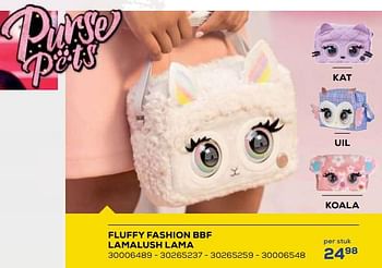 Aanbiedingen Fluffy fashion bbf lamalush lama - Purse Pets - Geldig van 21/10/2022 tot 07/12/2022 bij Supra Bazar