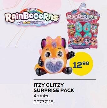 Aanbiedingen Itzy glitzy surprise pack - Rainbocorns - Geldig van 21/10/2022 tot 07/12/2022 bij Supra Bazar