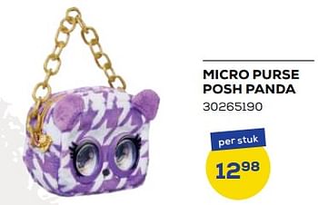 Aanbiedingen Micro purse posh panda - Purse Pets - Geldig van 21/10/2022 tot 07/12/2022 bij Supra Bazar