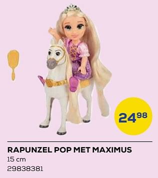 Aanbiedingen Rapunzel pop met maximus - Disney Princess - Geldig van 21/10/2022 tot 07/12/2022 bij Supra Bazar