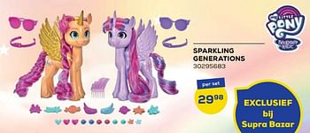 Aanbiedingen Sparkling generations - My Little Pony - Geldig van 21/10/2022 tot 07/12/2022 bij Supra Bazar