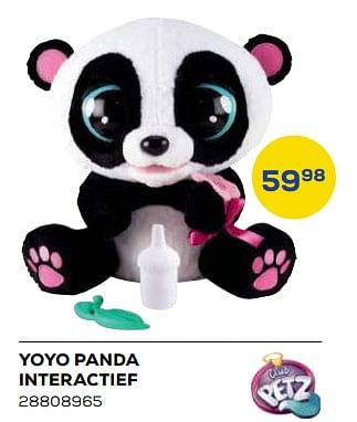 Aanbiedingen Yoyo panda interactief - Club Petz - Geldig van 21/10/2022 tot 07/12/2022 bij Supra Bazar