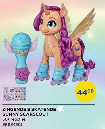 Aanbiedingen Zingende + skatende sunny scarscout - My Little Pony - Geldig van 21/10/2022 tot 07/12/2022 bij Supra Bazar