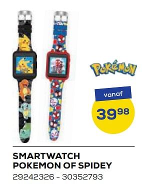 Aanbiedingen Smartwatch pokemon of spidey - Huismerk - Supra Bazar - Geldig van 21/10/2022 tot 07/12/2022 bij Supra Bazar