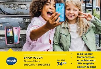 Aanbiedingen Snap touch - Vtech - Geldig van 21/10/2022 tot 07/12/2022 bij Supra Bazar