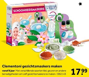 Aanbiedingen Clementoni gezichtsmaskers maken - Clementoni - Geldig van 01/10/2022 tot 05/12/2022 bij Intertoys