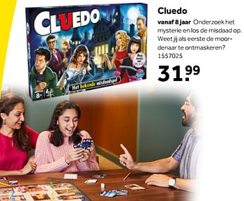 Aanbiedingen Cluedo - Hasbro - Geldig van 01/10/2022 tot 05/12/2022 bij Intertoys