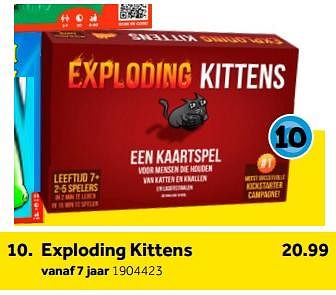 Aanbiedingen Exploding kittens - Asmodee - Geldig van 01/10/2022 tot 05/12/2022 bij Intertoys