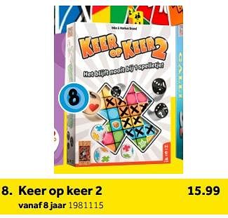 Aanbiedingen Keer op keer 2 - 999games - Geldig van 01/10/2022 tot 05/12/2022 bij Intertoys