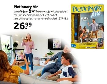 Aanbiedingen Pictionary air - Mattel - Geldig van 01/10/2022 tot 05/12/2022 bij Intertoys