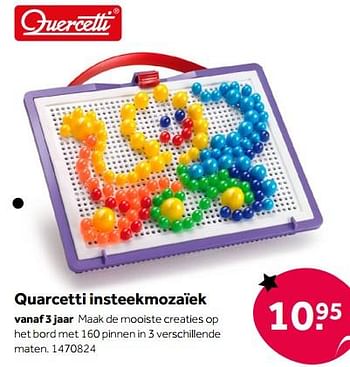 Aanbiedingen Quarcetti insteekmozaïek - Quercetti - Geldig van 01/10/2022 tot 05/12/2022 bij Intertoys