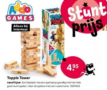 Aanbiedingen Topple tower - Addo - Geldig van 01/10/2022 tot 05/12/2022 bij Intertoys