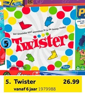 Aanbiedingen Twister - Hasbro - Geldig van 01/10/2022 tot 05/12/2022 bij Intertoys