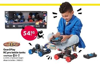 Aanbiedingen Gear2play rc pro battle tanks - Gear2Play - Geldig van 01/10/2022 tot 05/12/2022 bij Intertoys