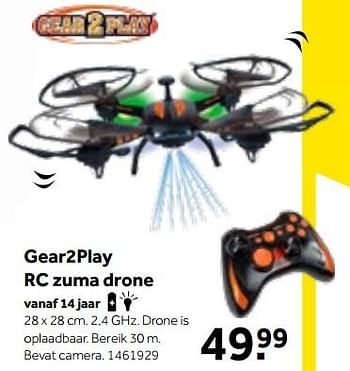 Aanbiedingen Gear2play rc zuma drone - Gear2Play - Geldig van 01/10/2022 tot 05/12/2022 bij Intertoys