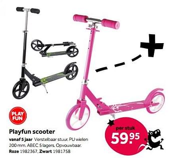 Aanbiedingen Playfun scooter - Playfun - Geldig van 01/10/2022 tot 05/12/2022 bij Intertoys
