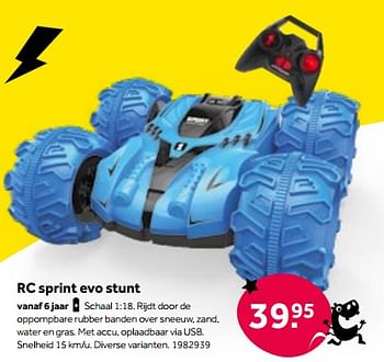 Aanbiedingen Rc sprint evo stunt - Huismerk - Intertoys - Geldig van 01/10/2022 tot 05/12/2022 bij Intertoys