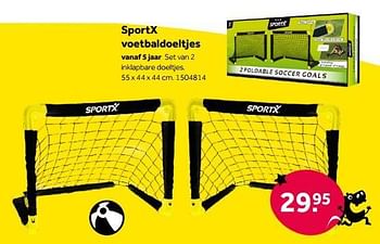 Aanbiedingen Sportx voetbaldoeltjes - SportX - Geldig van 01/10/2022 tot 05/12/2022 bij Intertoys