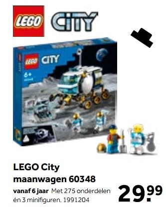 Aanbiedingen Lego city maanwagen 60348 - Lego - Geldig van 01/10/2022 tot 05/12/2022 bij Intertoys
