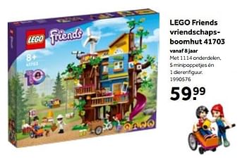 Aanbiedingen Lego friends vriendschapsboomhut 41703 - Lego - Geldig van 01/10/2022 tot 05/12/2022 bij Intertoys