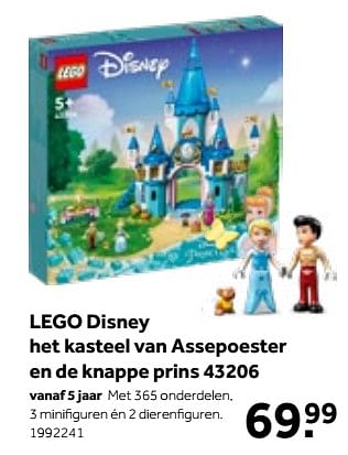 Aanbiedingen Lego disney het kasteel van assepoester en de knappe prins 43206 - Lego - Geldig van 01/10/2022 tot 05/12/2022 bij Intertoys