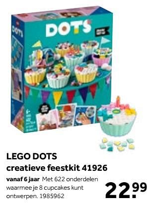 Aanbiedingen Lego dots creatieve feestkit 41926 - Lego - Geldig van 01/10/2022 tot 05/12/2022 bij Intertoys