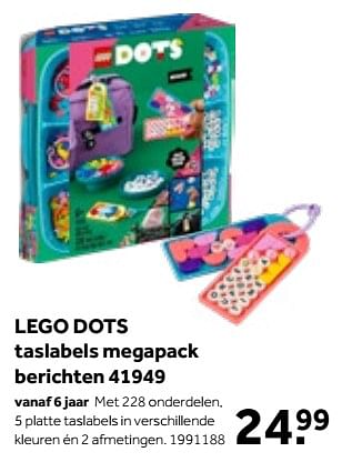 Aanbiedingen Lego dots taslabels megapack berichten 41949 - Lego - Geldig van 01/10/2022 tot 05/12/2022 bij Intertoys