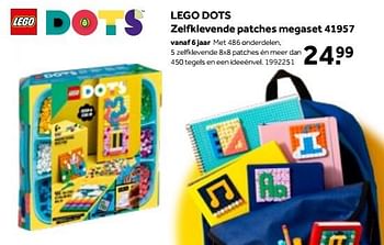 Aanbiedingen Lego dots zelfklevende patches megaset 41957 - Lego - Geldig van 01/10/2022 tot 05/12/2022 bij Intertoys