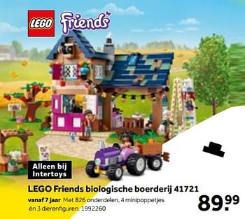 Aanbiedingen Lego friends biologische boerderij 41721 - Lego - Geldig van 01/10/2022 tot 05/12/2022 bij Intertoys