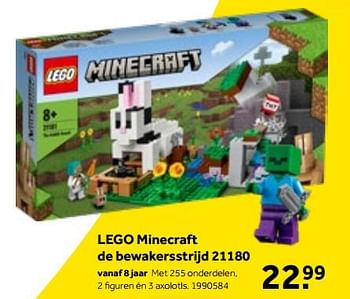 Aanbiedingen Lego minecraft de bewakersstrijd 21180 - Lego - Geldig van 01/10/2022 tot 05/12/2022 bij Intertoys