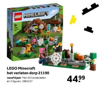 Aanbiedingen Lego minecraft het verlaten dorp 21190 - Lego - Geldig van 01/10/2022 tot 05/12/2022 bij Intertoys