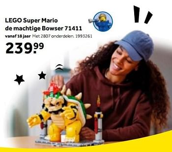 Aanbiedingen Lego super mario de machtige bowser 71411 - Lego - Geldig van 01/10/2022 tot 05/12/2022 bij Intertoys