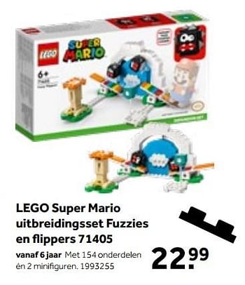 Aanbiedingen Lego super mario uitbreidingsset fuzzies en flippers 71405 - Lego - Geldig van 01/10/2022 tot 05/12/2022 bij Intertoys