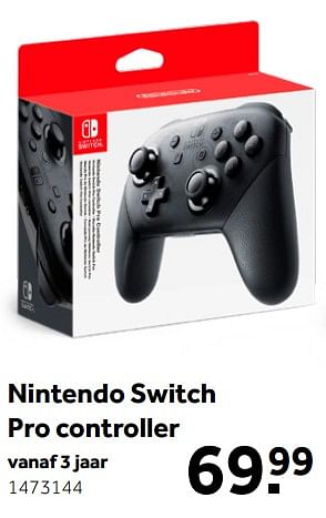 Aanbiedingen Nintendo switch pro controller - Nintendo - Geldig van 01/10/2022 tot 05/12/2022 bij Intertoys