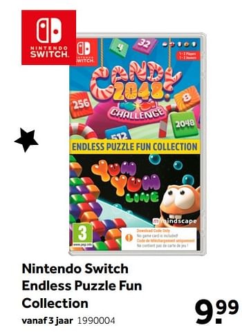 Aanbiedingen Nintendo switch endless puzzle fun collection - Nintendo - Geldig van 01/10/2022 tot 05/12/2022 bij Intertoys
