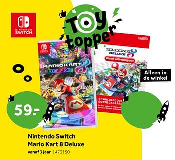 Aanbiedingen Nintendo switch mario kart 8 deluxe - Nintendo - Geldig van 01/10/2022 tot 05/12/2022 bij Intertoys
