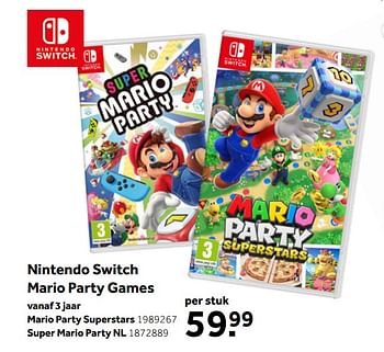 Aanbiedingen Nintendo switch mario party games - Nintendo - Geldig van 01/10/2022 tot 05/12/2022 bij Intertoys