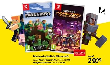 Aanbiedingen Nintendo switch minecraft - Nintendo - Geldig van 01/10/2022 tot 05/12/2022 bij Intertoys